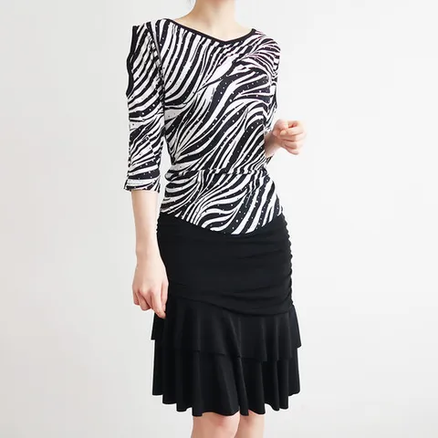 까르죠아 캉캉 옆셔링 미디 스커트 빅사이즈 스포츠 댄스복