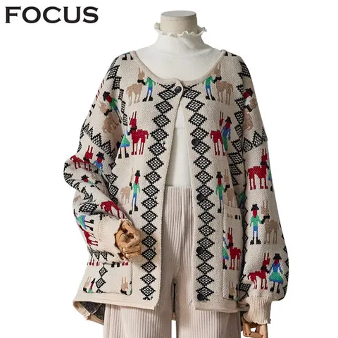 [ 롯데백화점 ][포커스]랜드패턴 롱 가디건_FW3K7KC0399