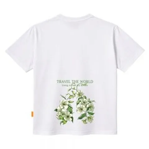 엘라모 백합 반팔 티셔츠 남녀공용 빅사이즈 S~4XL