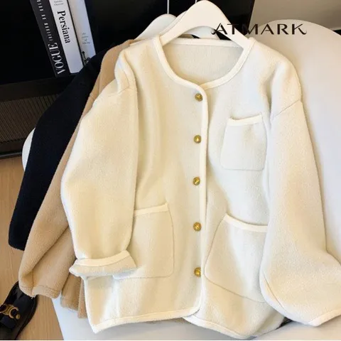 ATMARK 소프트타이디금장가디건_AA39CD017G