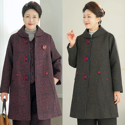 [엄마옷 로즈맘] 진희누빔면코트