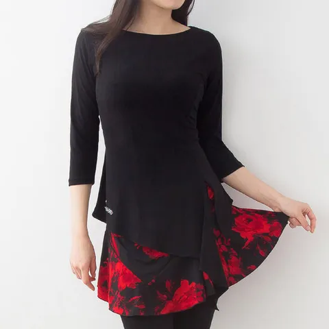 까르죠아 군더더기 없는 세련된 댄스복 블라우스 스포츠