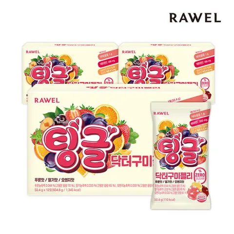 로엘 무설탕 팅글 닥터구미젤리 3박스 비타민 아연 식이섬유