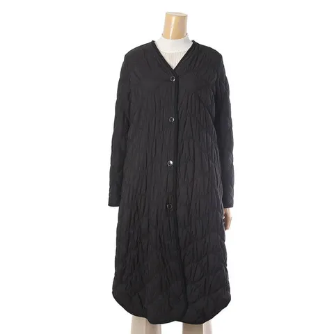 [ 롯데백화점 ][안지크]브이넥퀄팅경량롱패딩 AH3PD1100