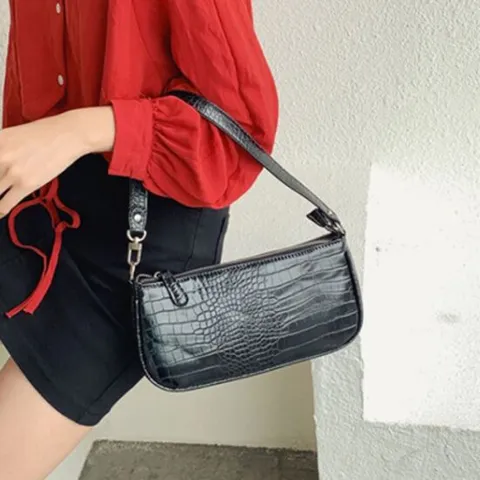 여성쇼퍼백 크로커다일 패턴 미니 숄더백 에나멜 유광 패션가방