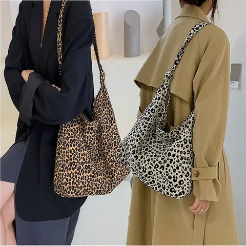 여자숄더백 호피무늬 에코백 숄더백 수납력 좋은 패브릭 가방