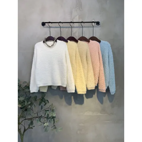 씨샵인더룸 / 투엘 날개사 라운드넥 세미 크롭 니트 5