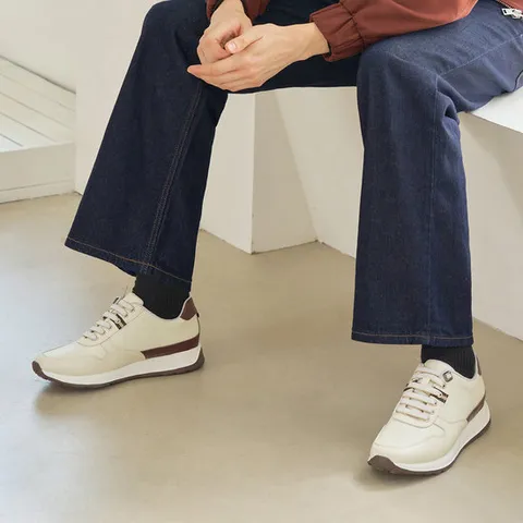 엘칸토 마쯔 남성 소가죽 스니커즈 3.5cm LCMS20M413