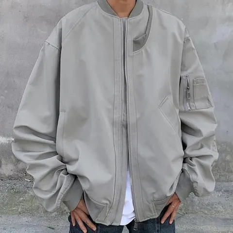 [라일리] Rly 남성 편한 라운드넥 오버핏 점퍼 봄잠바 가을 자켓