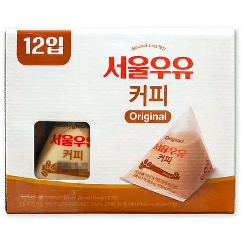 코스트코 서울우유 삼각형 커피 우유 2400ml(200ml x 12개)