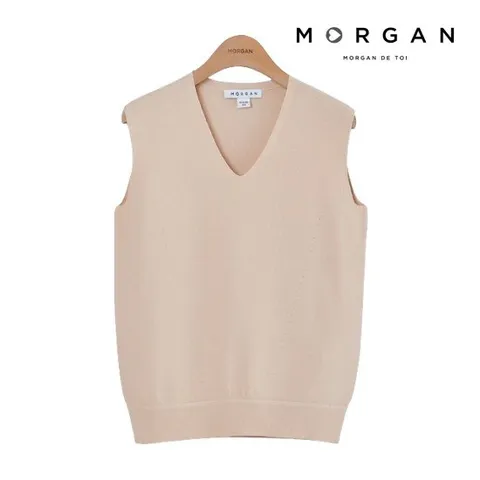 모르간 슬리브리스 브이넥 니트 1종