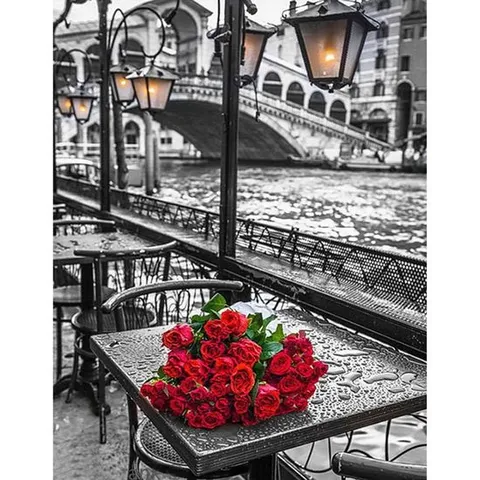 캔버스보석십자수 사랑했던 곳 (캔버스) 보석십자수 40x50 케이