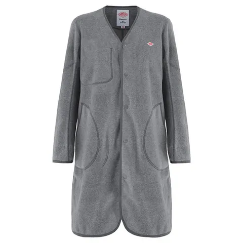 [단톤]23FW JD-8992 HMGREY 여성 노칼라 플리스 롱가디건