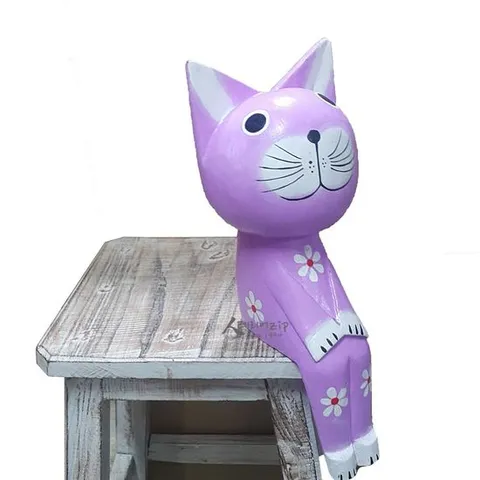 크리스마스선물 대형 큰얼굴 고양이목각 인형 감성소품