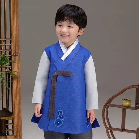 [더예한복]QT546-청화해솔 남아한복 아동한복