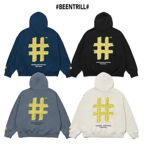 [ 롯데백화점 ]빈트릴 옐로우테이핑 오버핏후드티 BA233HM001