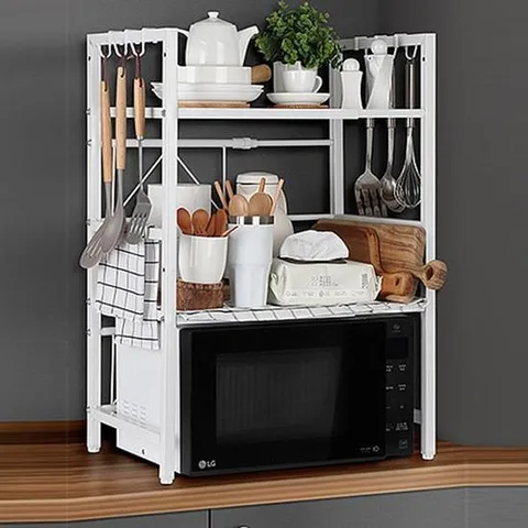 확장가능 전자렌지 선반 3단 밥솥 에어프라이기