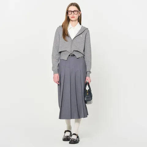 WOMAN GNRL 에센셜 후드 집업 [GREY] / WBD1L04507