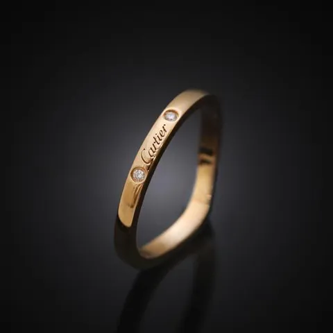 (중고명품반지)까르띠에 발레린 웨딩밴드 18K 로즈골드 다이아 3P 49호 2mm