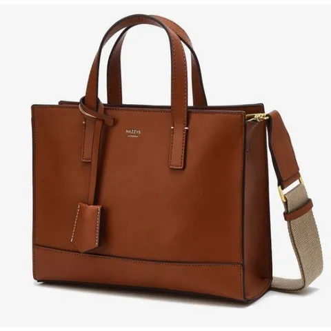 [ 롯데백화점 ][헤지스ACC] 브라운 로고배색 미니 토트백 HJBA4E890W3