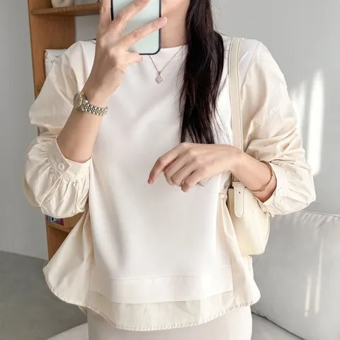 [레디로그] 옆셔링 스트링 블라우스