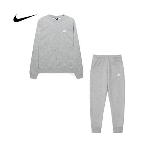 [나이키]나이키 트레이닝복 맨투맨조거세트 그레이  기모 국내