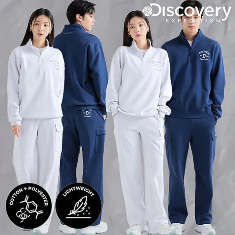 [ 롯데백화점 ]디스커버리 이월할인 남성/여성 트레이닝세트 DXTR13041,DXTP13041