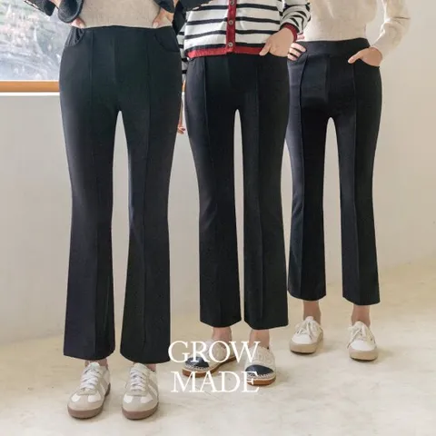 그로우앤더 [빠른배송] 늘씬 쭉쭉 핀턱 키큰키작 부츠컷 팬츠