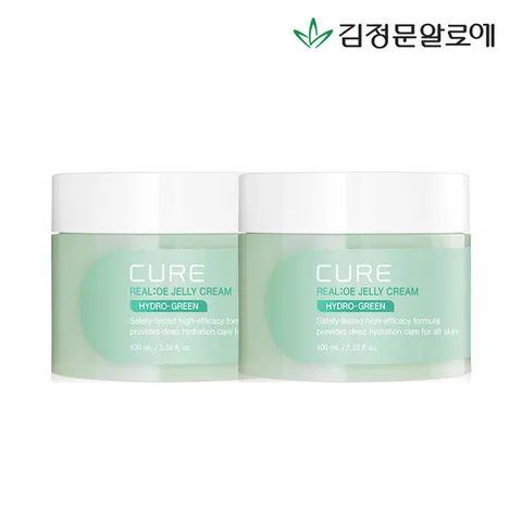 [김정문알로에] 큐어 리알로에 젤리 크림 100ml 2개