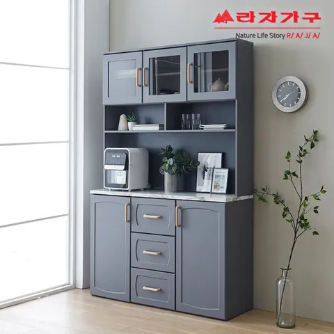 라자가구 비바 고메 1200 주방수납장 세트 홈카페형 LNK005