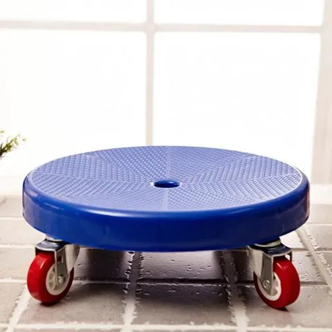 뱅글이 의자 청색(대) 청소 다용도 회전 바퀴달린 작업용