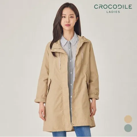 [GS단독] [크로커다일레이디] 오버핏후드야상롱점퍼(냉감나일론)_CLBSCT104