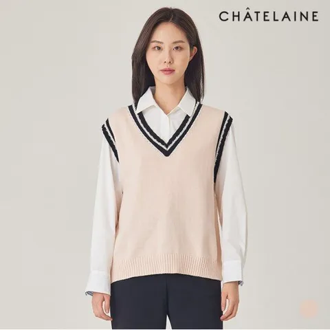 [샤트렌] 브이넥니트베스트_HCBSSW108