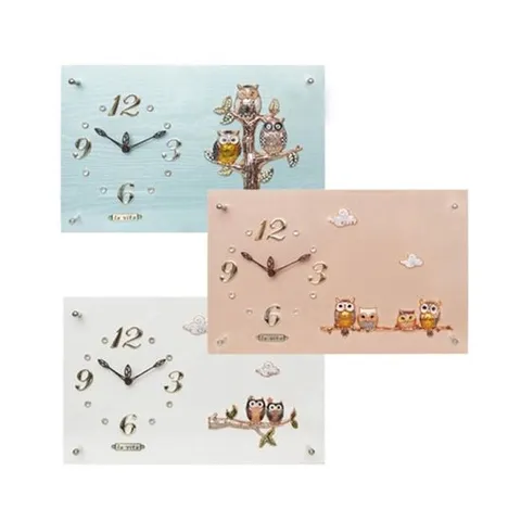 액자형 벽시계 부엉이 1P 거실 테이블 탁상 겸용 시계