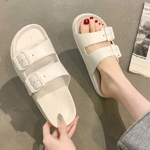 여름슬리퍼 캐주얼 버클 슬리퍼 여자 커플 여름 데일리 바캉스