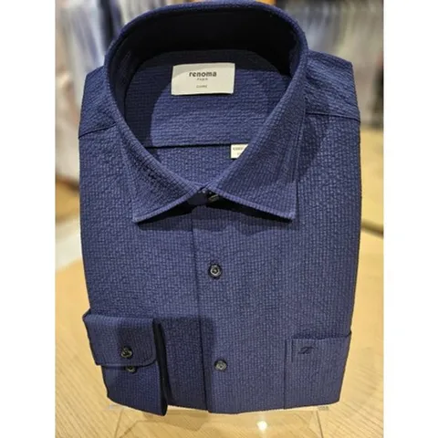 [ 현대백화점 ][레노마 일반핏] ROSSG0-007 2종 노아이롱 서커스판솔리드 봄 여름긴소매 셔츠 남방 [밑단일자]