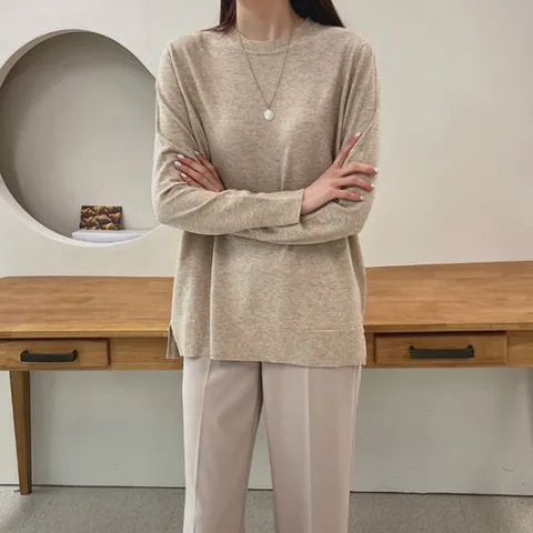 [어반프랑] 로니 루즈핏 트임 롱니트