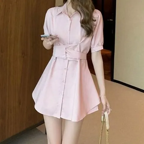 나시원피스 고급세련 간편한 롱셔츠 세트 숏팬츠 출근