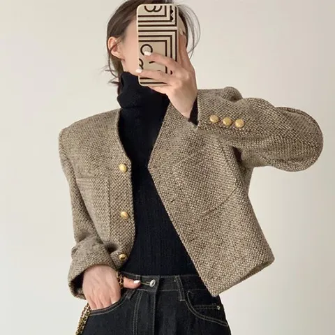 [아리엘스타일]세련된 봄코디룩 덴스티자켓