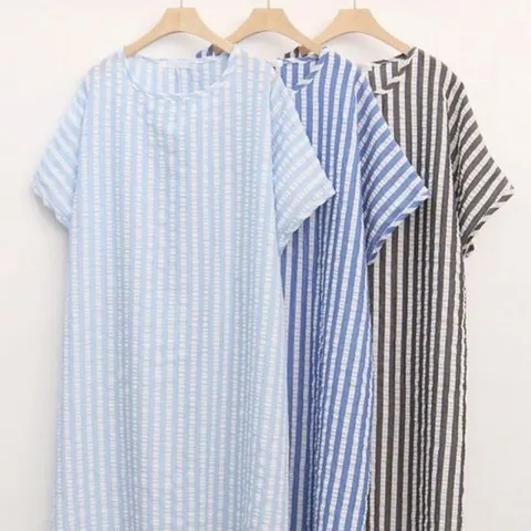 빅사이즈미시옷 305K029S 썸머 원피스 빅사이즈 스트라이프