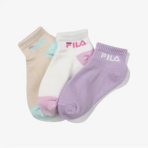 [휠라키즈] 발목양말 3매입 (FK3SCG1071X_OWH)