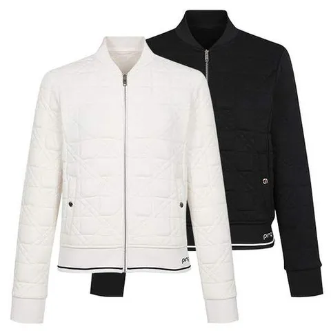 [ 롯데백화점 ][핑골프]양말증정여성 자가드 블루종 점퍼 (121D1JP181)