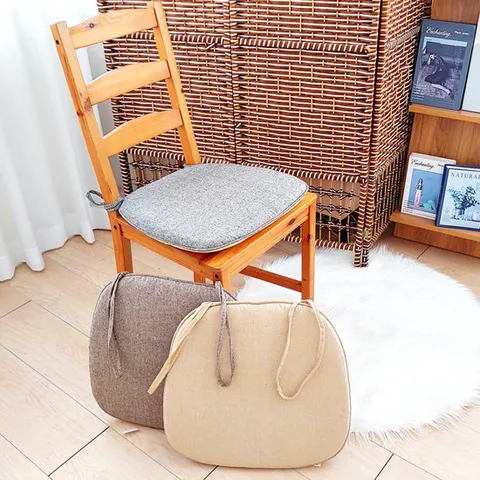 식탁의자방석 쿠션 사무실 책상의자 미끄럼방지 사각 끈방석