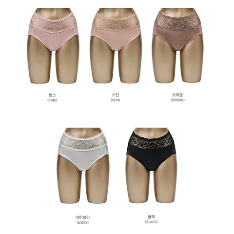 [신영와코루] 로맨틱블룸 레이스 팬티 패키지 5종_R26