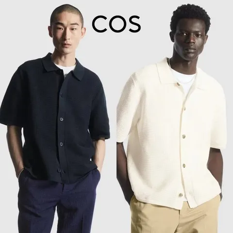 코스 Cos CO550AA07EUQ 남자 오픈니트 반팔 셔츠