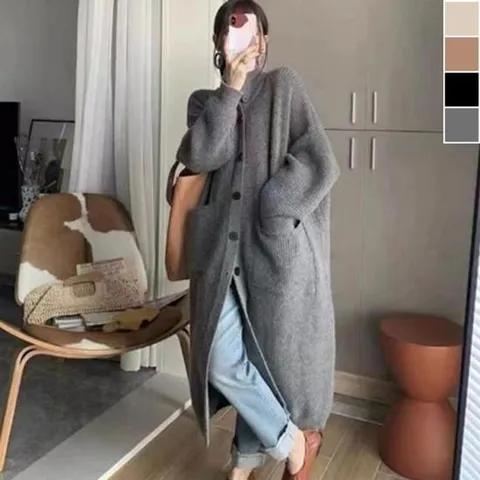 [프로셀러] 겨울 롱니트 가디건 1P 보온 데일리 캐주얼 패션 코트