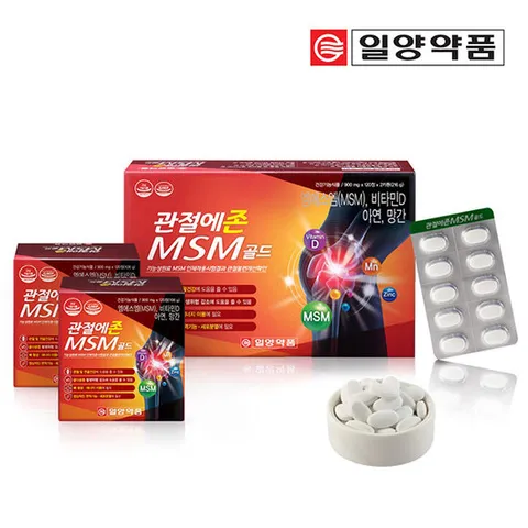 일양약품 관절 연골 건강 관절에존 MSM 골드 480정 8개월분 쇼핑백 선물세트