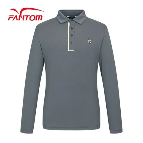 [팬텀] 남성 자가드 카라 긴팔 티셔츠