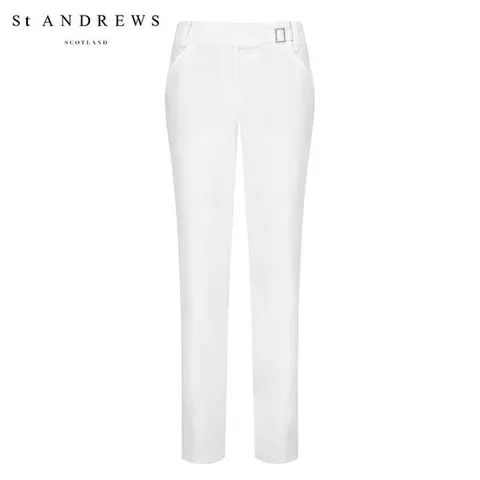 [세인트앤드류스] 여성 메탈 스퀘어링 슬림핏 팬츠