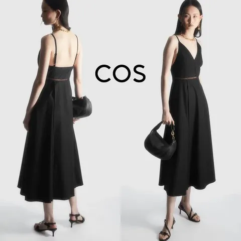 코스 Cos CO550AA33EZA 여자 민소매 V-넥 미디 슬립 원피스